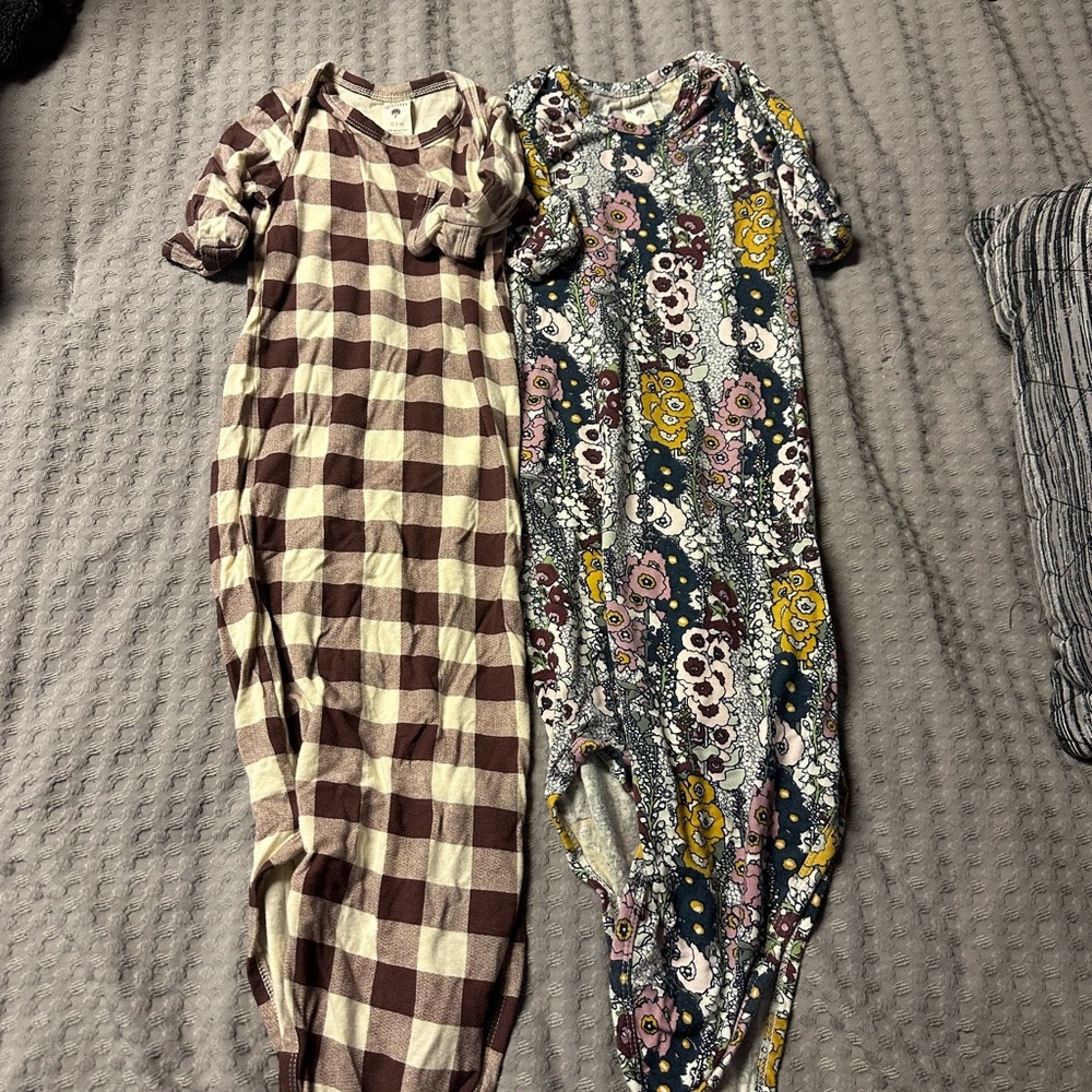 Two Kate Quinn bamboo knotted gowns